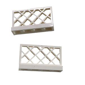 Lego White Lattice Fence Replacement Part 3185 2 Pieces Sections 1 x 4 x 2 u